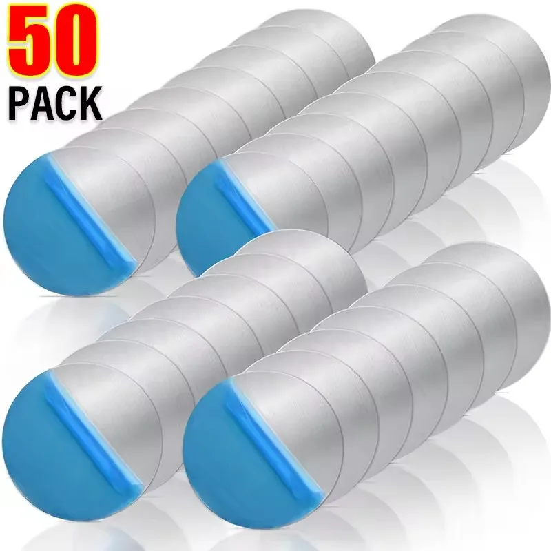 Phone Accessories Useful - 1/50 ชิ้น สติกเกอร์แผ่นโลหะบางพิเศษ สำหรับที่ยึดโทรศัพท์ในรถยนต์แบบแม่เหล็ก สติกเกอร์แผ่นเหล็กอเนกประสงค์ แผ่นแม่เหล็กสำหรับยึดโทรศัพท์