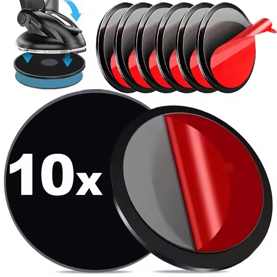 Phone Accessories Holder Car - แผ่นรองติดตั้งที่วางโทรศัพท์มือถือแบบมีกาวในตัว ใช้แทนฐานเดิม แผ่นกาวอเนกประสงค์สำหรับติดแผงคอนโซลรถยนต์ ที่วางโทรศัพท์ GPS