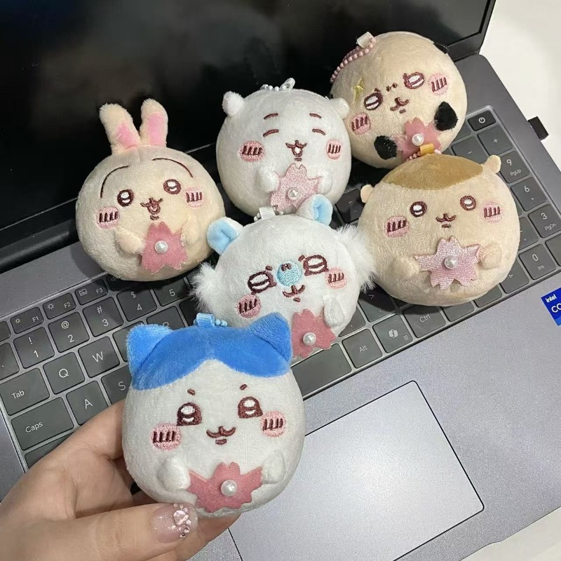 Phone Accessories Charms - พวงกุญแจตุ๊กตาซากุระซีรีส์ น่ารัก ทรงกลม ลายอุซากิ ฮาจิวาเระ สไตล์จิคาวะ