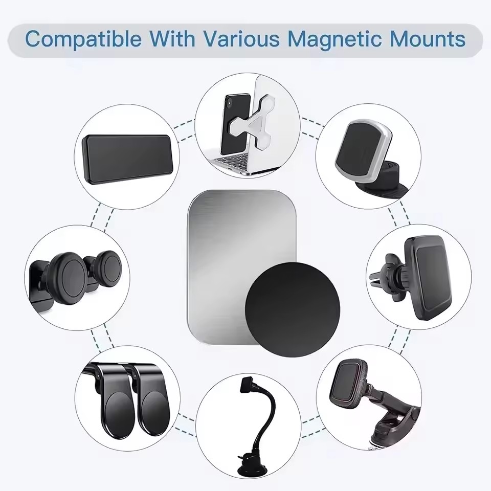แผ่นแม่เหล็กโลหะสำหรับติดตั้งท - Phone Accessories Holder Car บทวิจารณ์และราคา